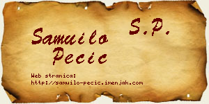 Samuilo Pecić vizit kartica